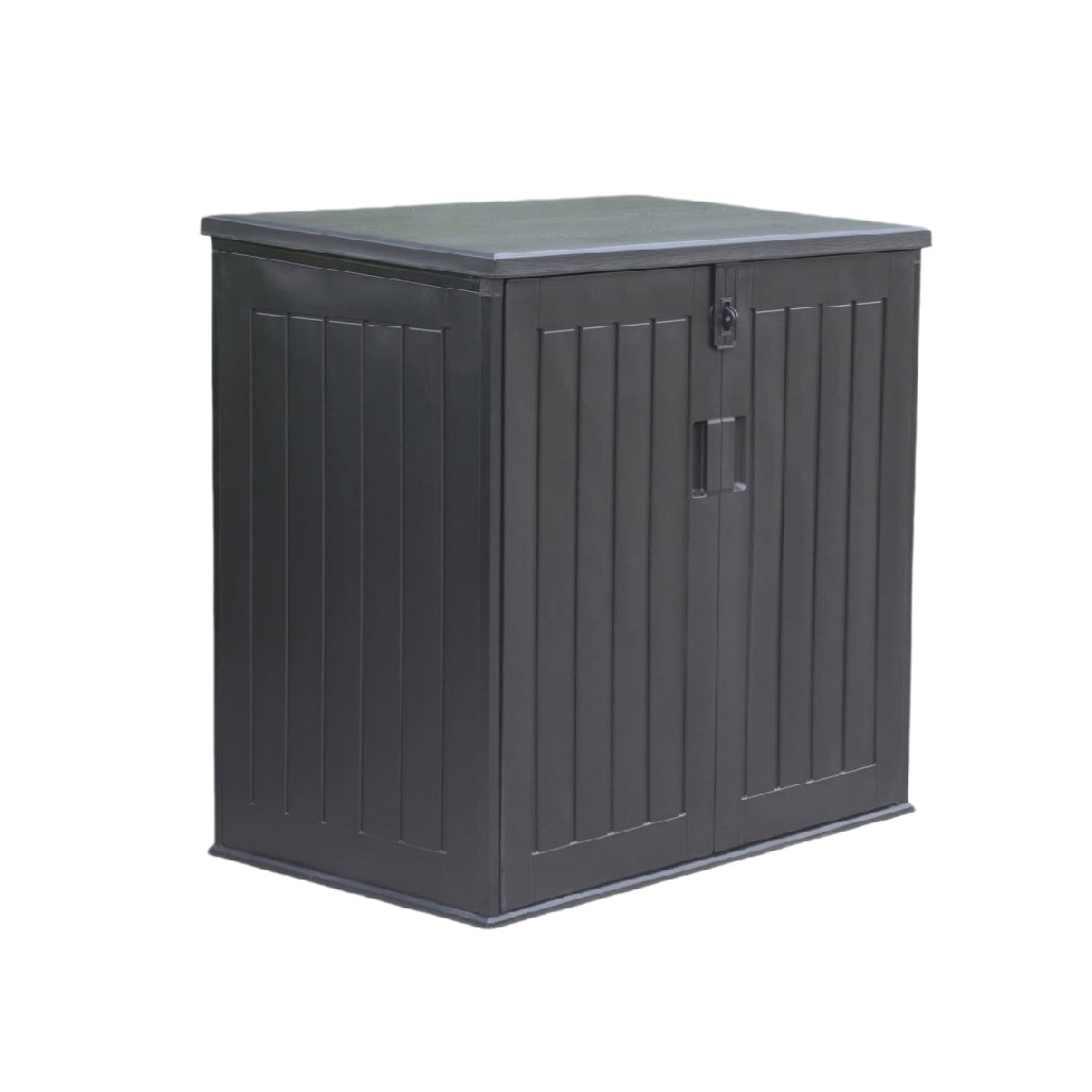 Cabinet de rangement extérieur en plastique pour outils de jardin - 81 x 69 x 65