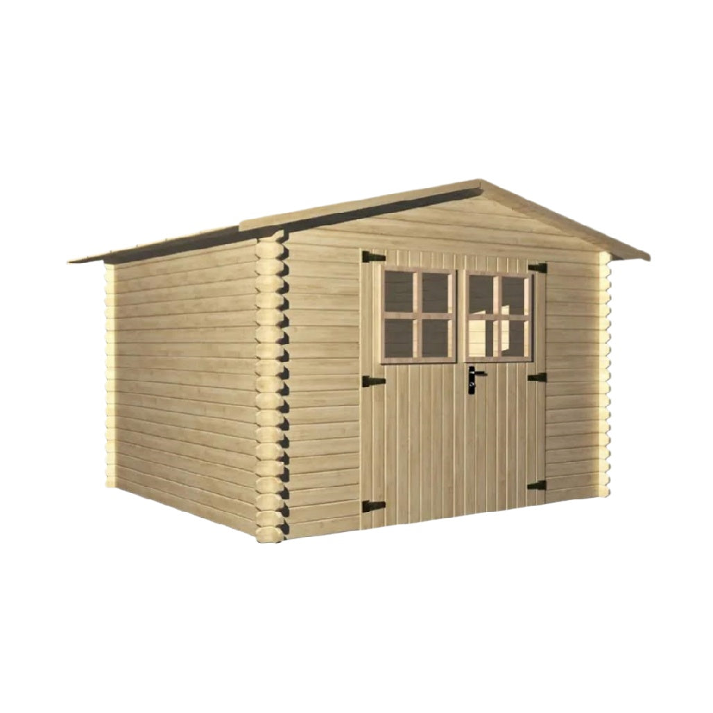 Abri de jardin en bois - espace de stockage extérieur - bois massif - 200 x 150 x 180